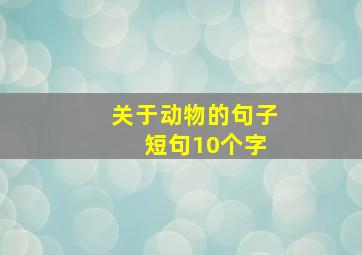 关于动物的句子 短句10个字